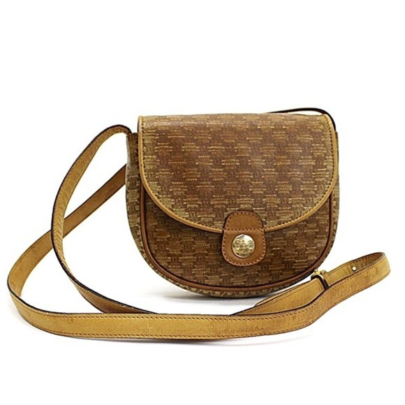 Celine Old Macadam Pattern Shoulder Bag PVC x Leather Beige CELINE Ladies - Picture 1 of 4